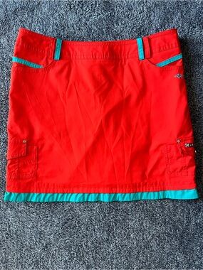 Louis Castel Vibrant Orange/Red Active Golf Skort – Size 70
